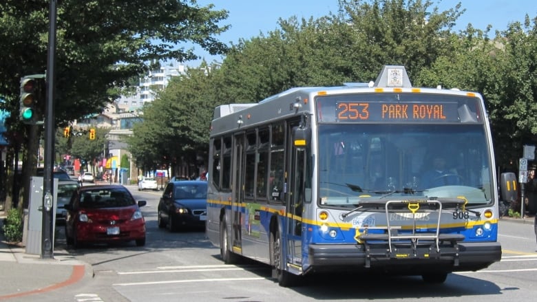 Bus 253 is pictured in West Vancouver.