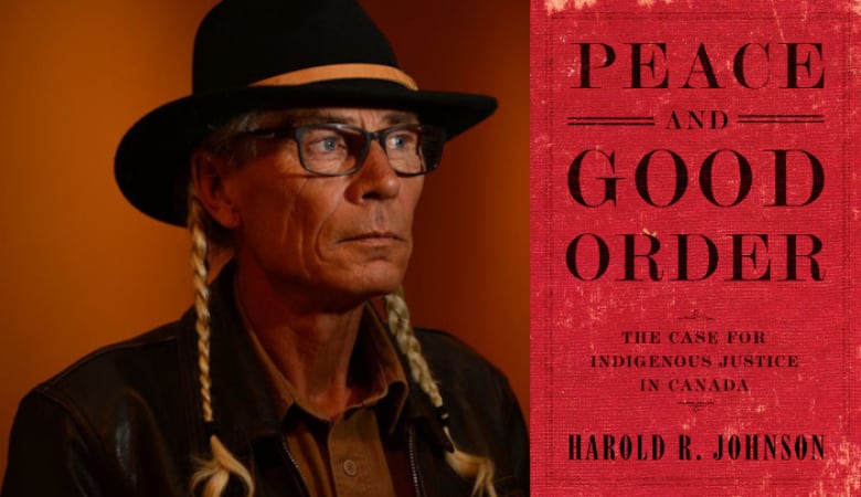 The cover of the book Peace and Good Order and a profile picture of author Harold R. Johnson.