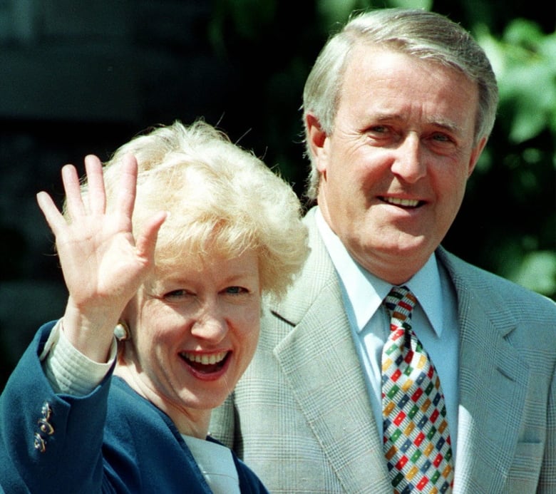 Prime Minister designate Kim Campbell waves as she meets with Prime Minister Brian Mulroney at the Prime Minister's official residence in Ottawa, Monday, June 14, 1993.