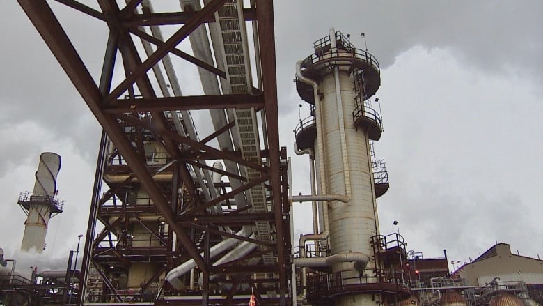 A carbon capture facility. The emissions are captured from an upgrader facility that converts oilsands bitumen into synthetic crude oil.