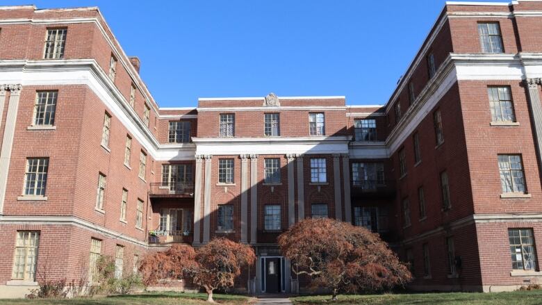 A red-brick building.