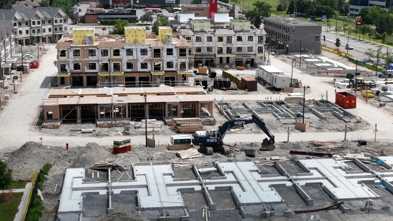 Whitchurch-Stouffville aerial scenic of areas under development for residential home construction.