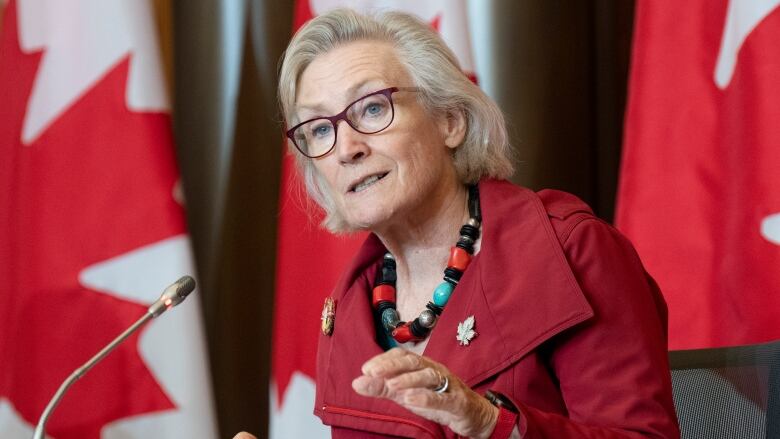 Federal minister of mental health and addictions Carolyn Bennett is seen during a news conference in Ottawa on September 22, 2022.