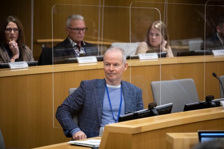 Ken Berry with Lions Bay is pictured during a Metro Vancouver's board of directors meeting in Burnaby, British Columbia on Friday, November 25, 2022. 