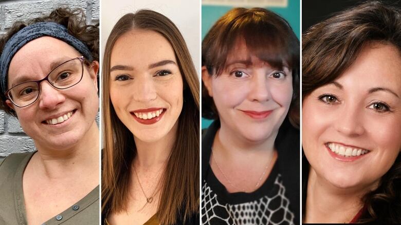 Four women smile at the camera. 