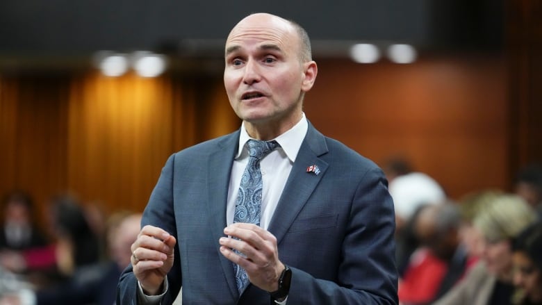 Public Services and Procurement Minister Jean-Yves Duclos  responds to a question during question period in the House of Commons.