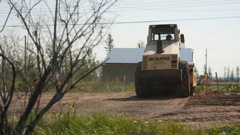 Equipment on cleared lot