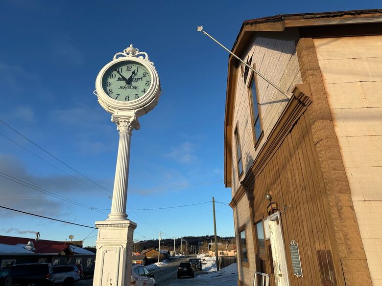 small white clocktower